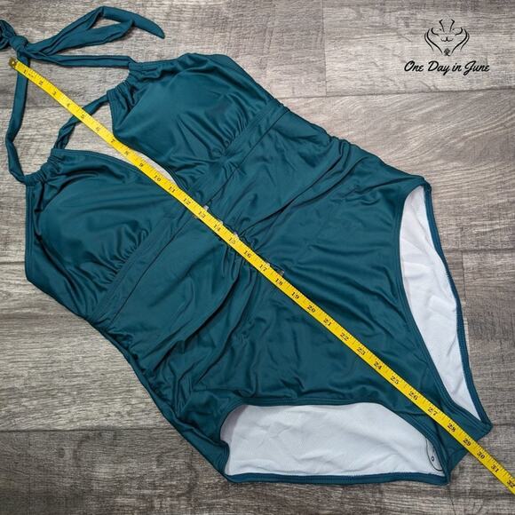 Charmo V Neck One Piece Swimsuit Size 2XL - Picture 4 of 5